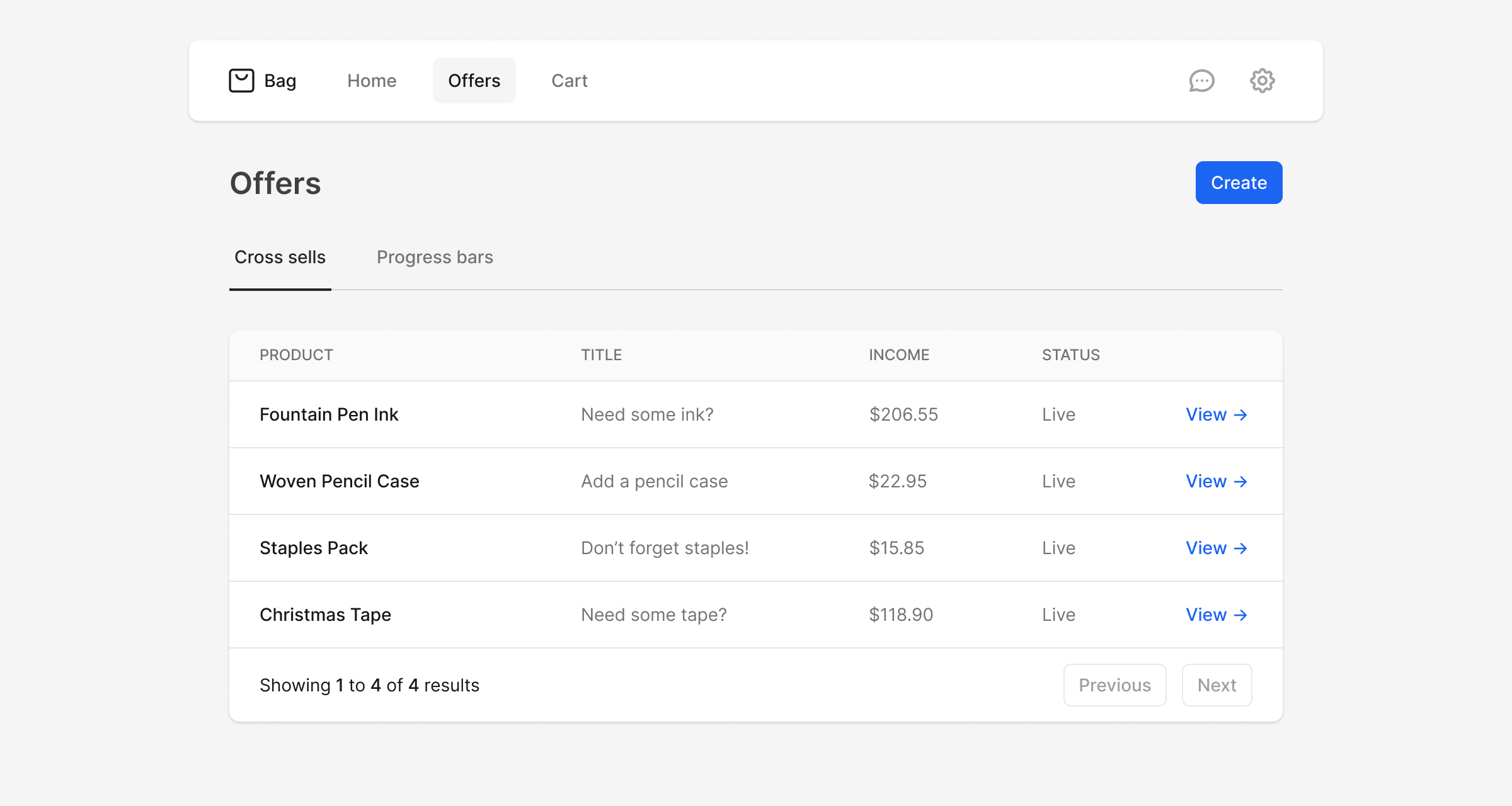 Bag A shopping cart that grows your sales.